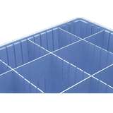Dissipative Short / Long Divider for TB92050BAS Tote Boxes, Blue, 15 x 4-1/2" redirect to product page
